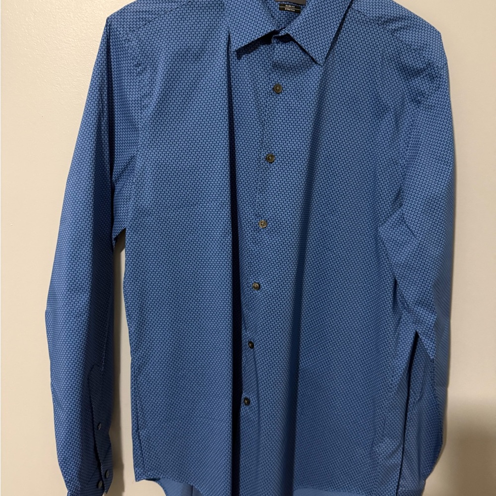 Van Heusen Flex Men's Blue Patterned Shirt